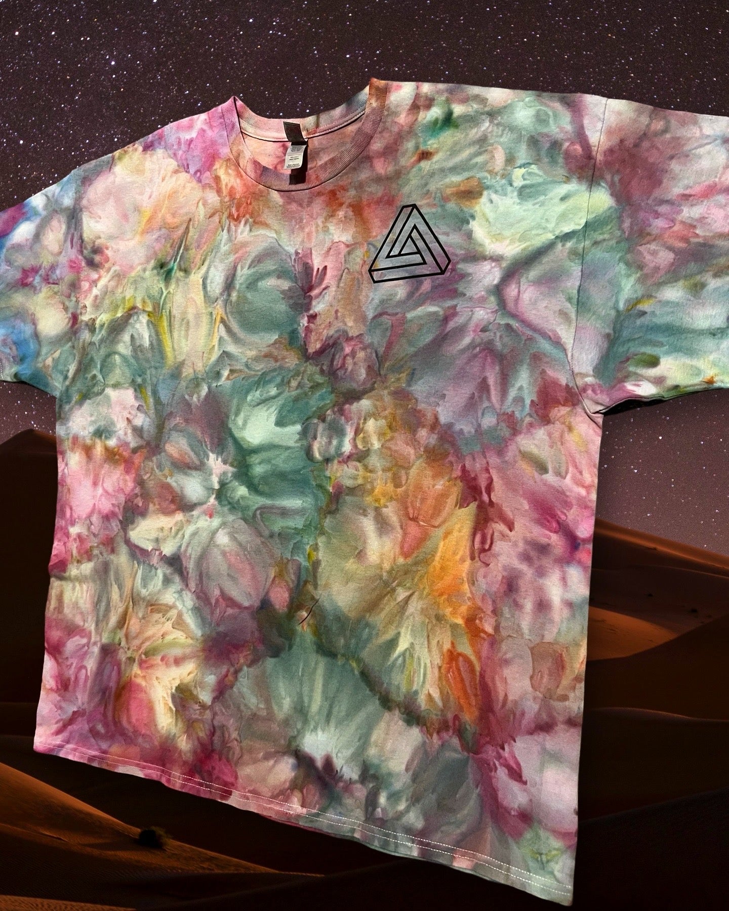 XXL Cosmic Triad Watercolor Tee