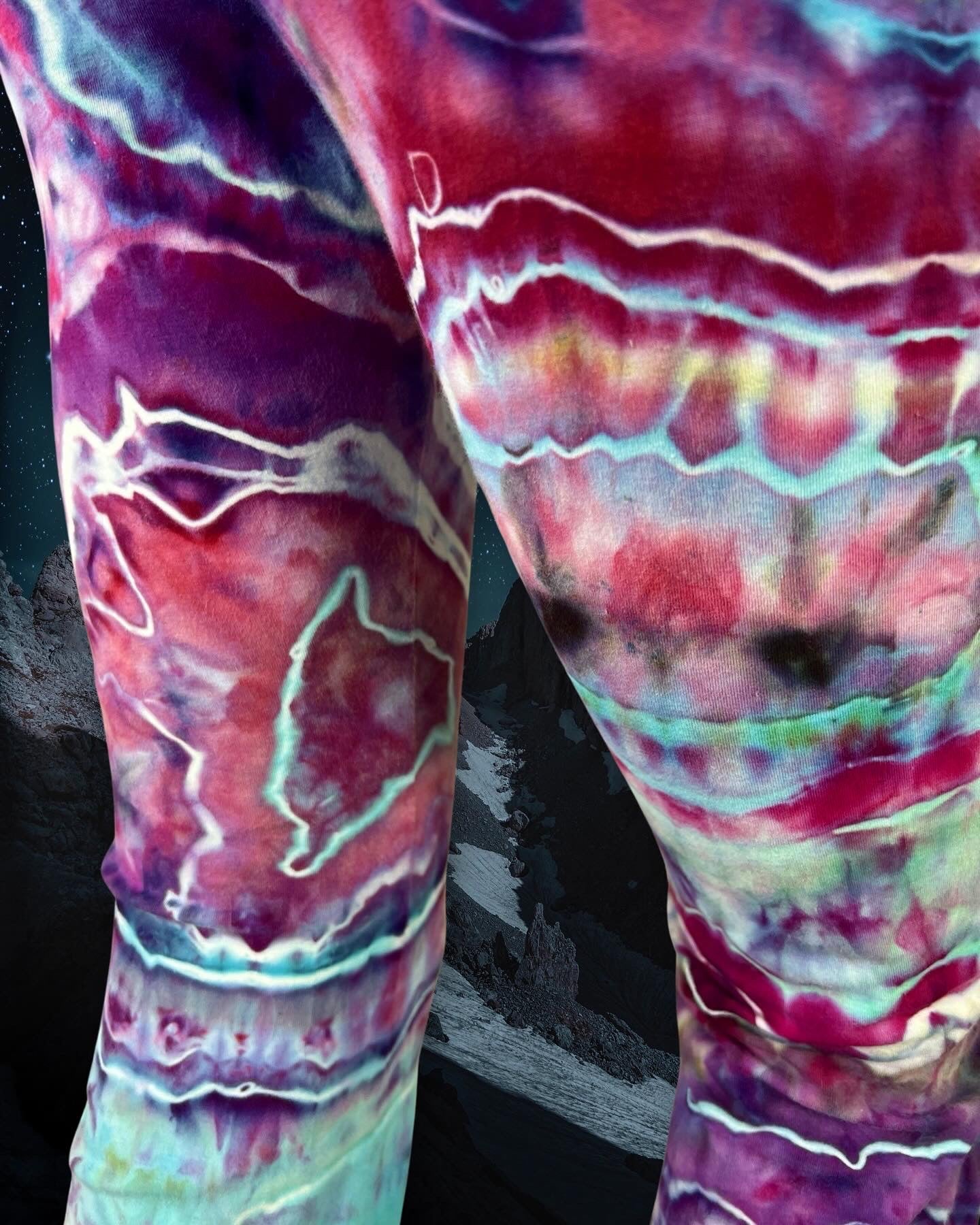 Custom Fluorite Geode Flare Leggings