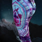 Custom Fluorite Geode Flare Leggings